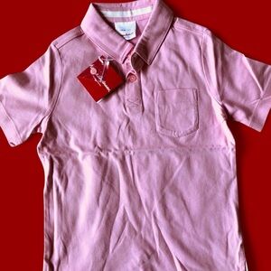 NWT Hanna Andersson pink Sueded Jersey Polo 5T